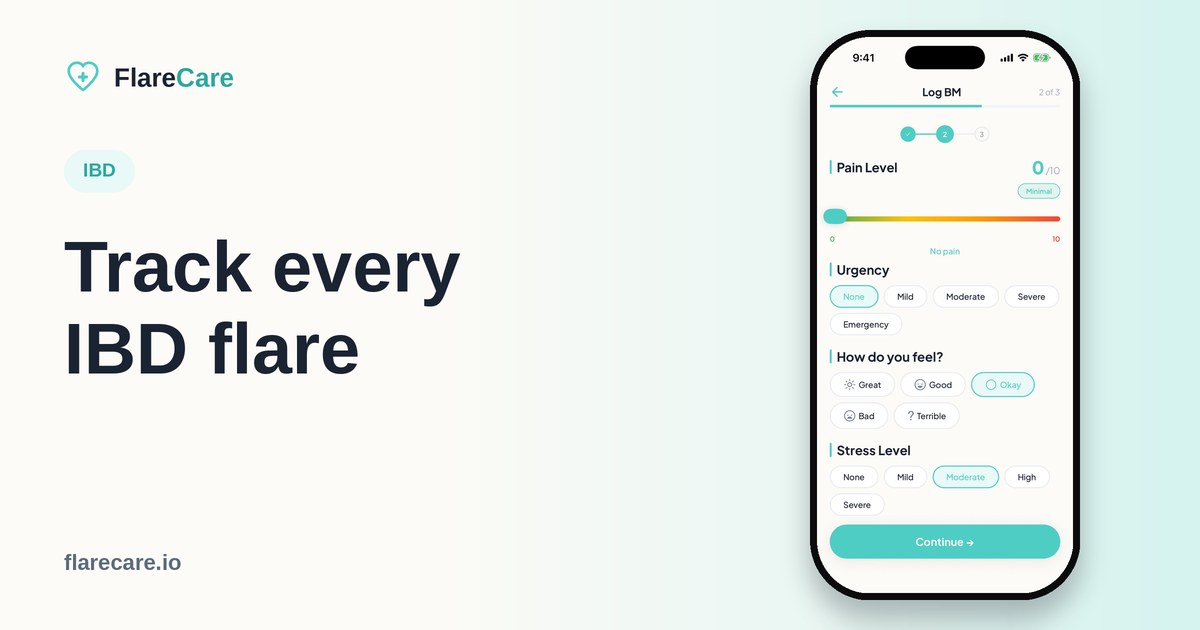 IBD Flare Tracker App | Symptoms & Bowel Notes | FlareCare